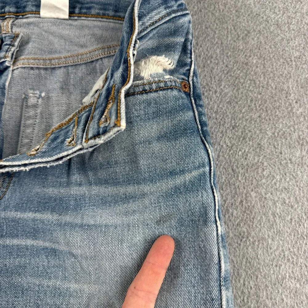 Levi's Jeans Mens W30 L30 501 Original Fit Light Wash Distressed Button Fly